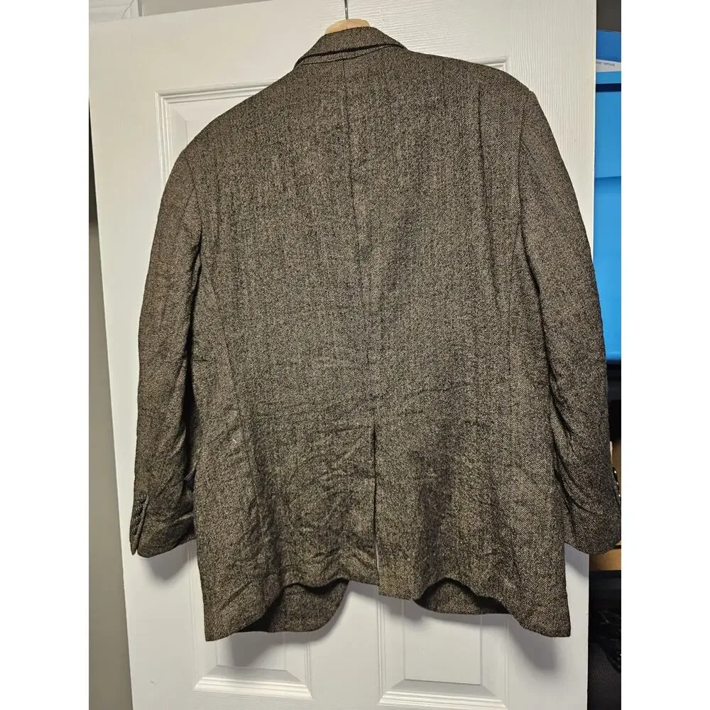 Austin Reed Men's Brown Tweed Herringbone Blazer Sport Coat Size 42S